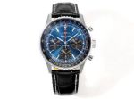 Breitling Navitimer Silver Case 43MM in Diameter B01 Movement Blue with Black Watch